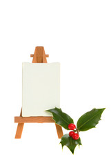holly and blank canvas