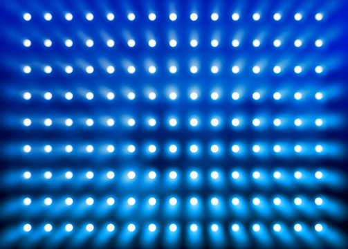 Blue spotlight wall