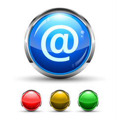 Email Cristal Glossy Button