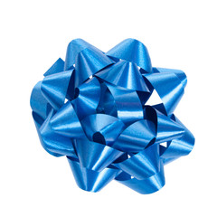 Blue wrap gift bow