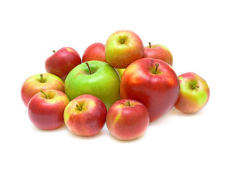 apples on a white background