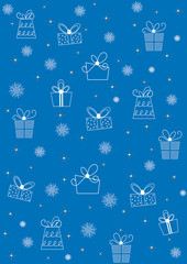 Fototapeta na wymiar Abstract Christmas background with gift box