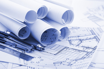 rolls of architecture blueprint  & tools