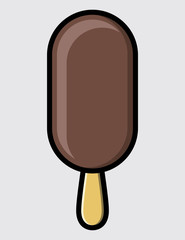 ice cream with chocolate dressing