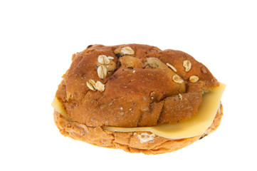Healthy bread roll with cheese