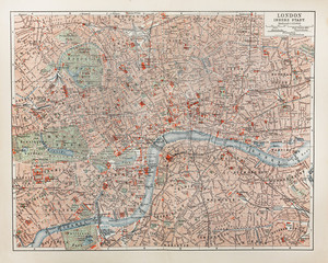 Vintage map of London