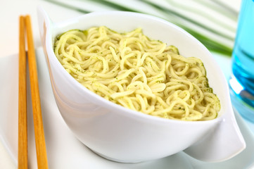 Vegetarian Asian noodle soup