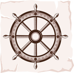 Old ship wheel