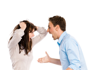 Mann und Frau streiten sich