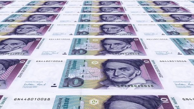 10 DM Banknoten endlos