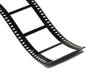 Naklejka premium Blank film strip on white.