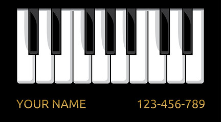 Piano business card