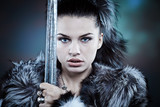 "Warrior woman wearing helmet" Stock photo and royalty-free images on