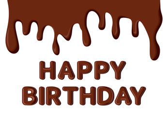 Happy birthday chocolate card template