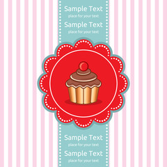 Cute cupcake gift card