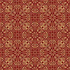 Gold seamless wallpaper pattern