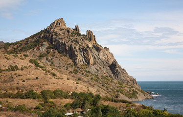 Ukraine. Crimea. Reserve Karadag. Mountains and repeater.