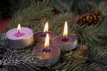 tea light advent candles
