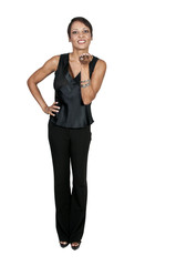 Fototapeta premium Woman Blowing a Kiss