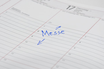 Messe Termin im Kalender notiert