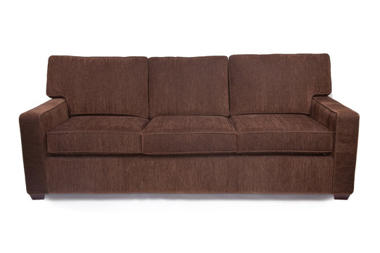 Brown Micro Fiber Couch Sofa