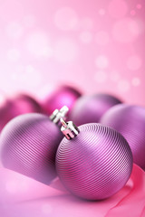 purple christmas balls