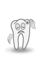 Very sick tooth, health and hygiene