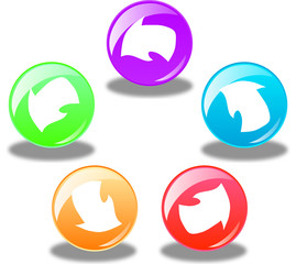 Диаграмма рабочего процесса в виде круга из пяти элементов