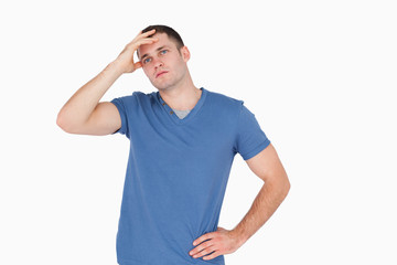 Depressed young man