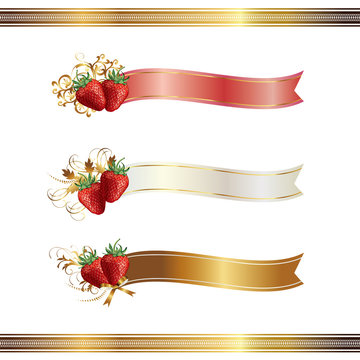 ribbon with strawberry