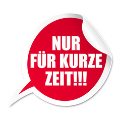 Nur für kurze Zeit! Button, Icon