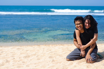 Fototapeta na wymiar couple enjoy vacation