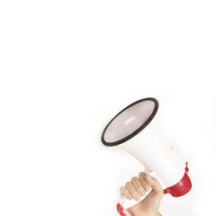Megaphone in der Hand