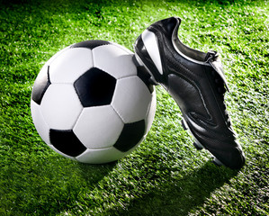 soccer ball and shoes