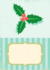 Retro illustration of Christmas plant