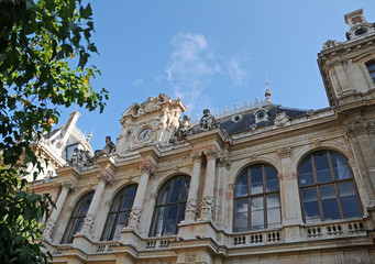 Fototapeta na wymiar Palais de la Bourse at Place des Cordelier in Lyon, France