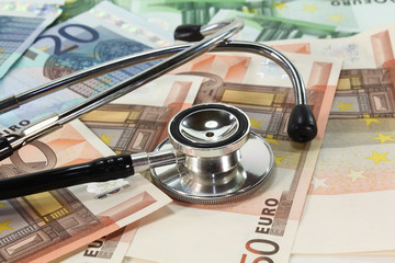 Stethoskop und Geld