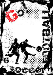 grunge soccer background, street design
