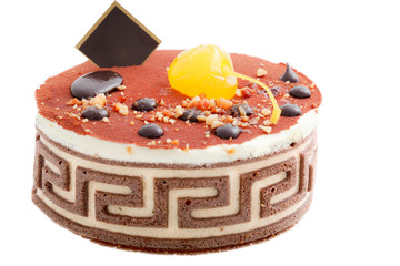 chocolate cake with cherries