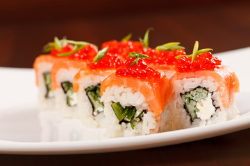 sushi on the plate