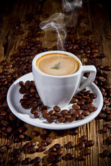 coffee with beans