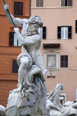 Neptune Fountain in the Piazza Navona Square, Rome, Italy © kevers