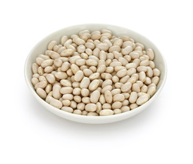 white navy bean  in a small dish