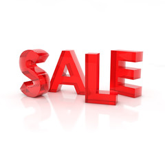 "Sale" - 3d-Schriftzug