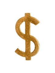 Golden dollar symbol