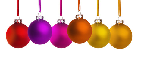 Rotfarbene Weihnachtskugeln