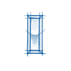 Blueprint font sketch - letter l - marker drawing