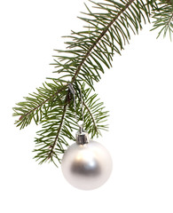 boule et branche de Noël