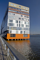 Modern architecture of Amsterdam. Netherlands.