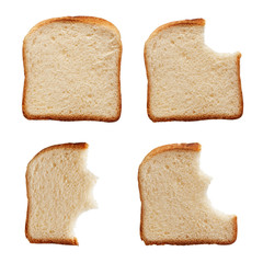 Eating a slice of bread